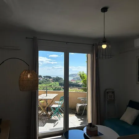 Joli T2 A 10min A Pied Du Village, Parking, Vue Degagee, Au Calme 콜리우르